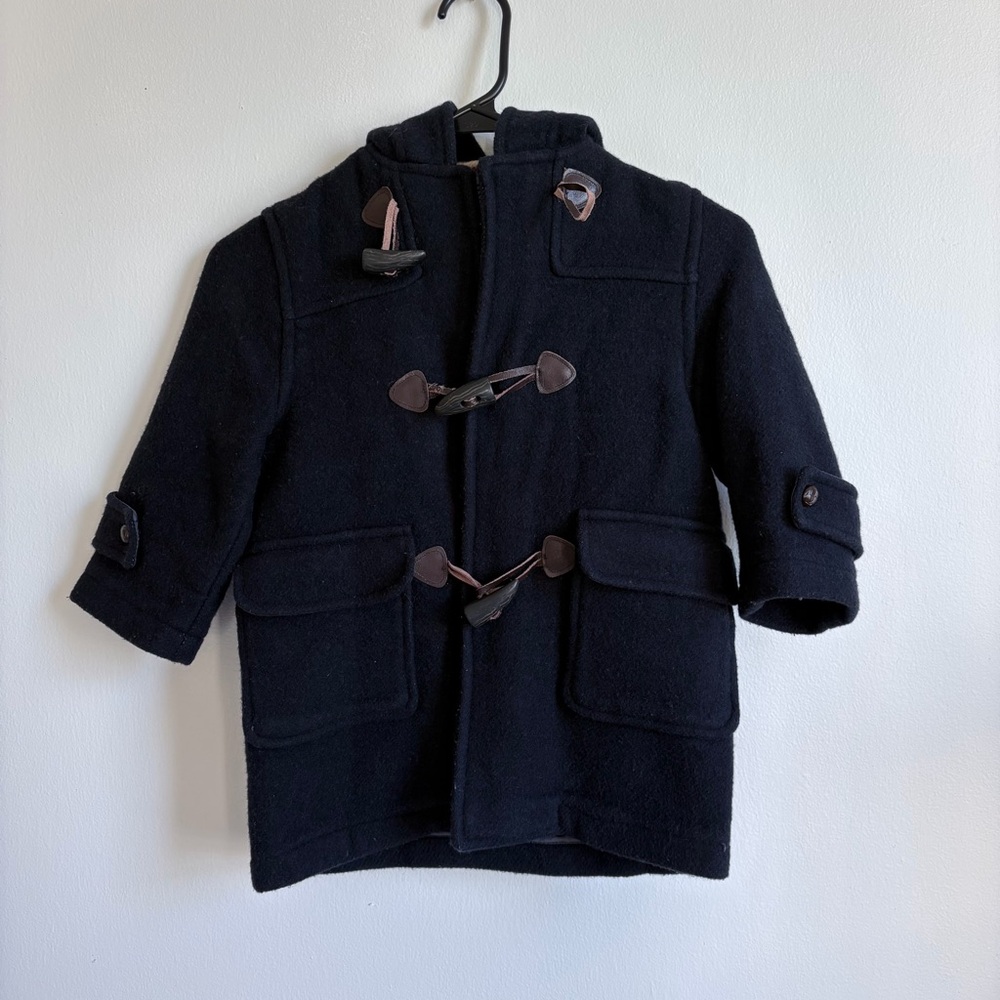 Children's Classic Navy Pea Coat with Toggles